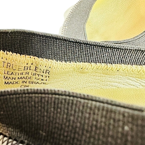 Nine West TrueBlenr Leather Upper Block Heel Pump Black & White Size 7M - Picture 9 of 10